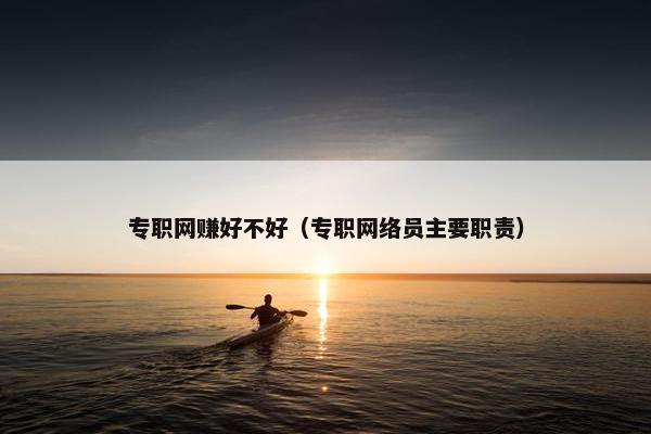 专职网赚好不好（专职网络员主要职责）