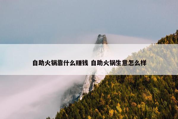 自助火锅靠什么赚钱 自助火锅生意怎么样